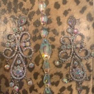 AB Stone Matching Earrings and Bracelet